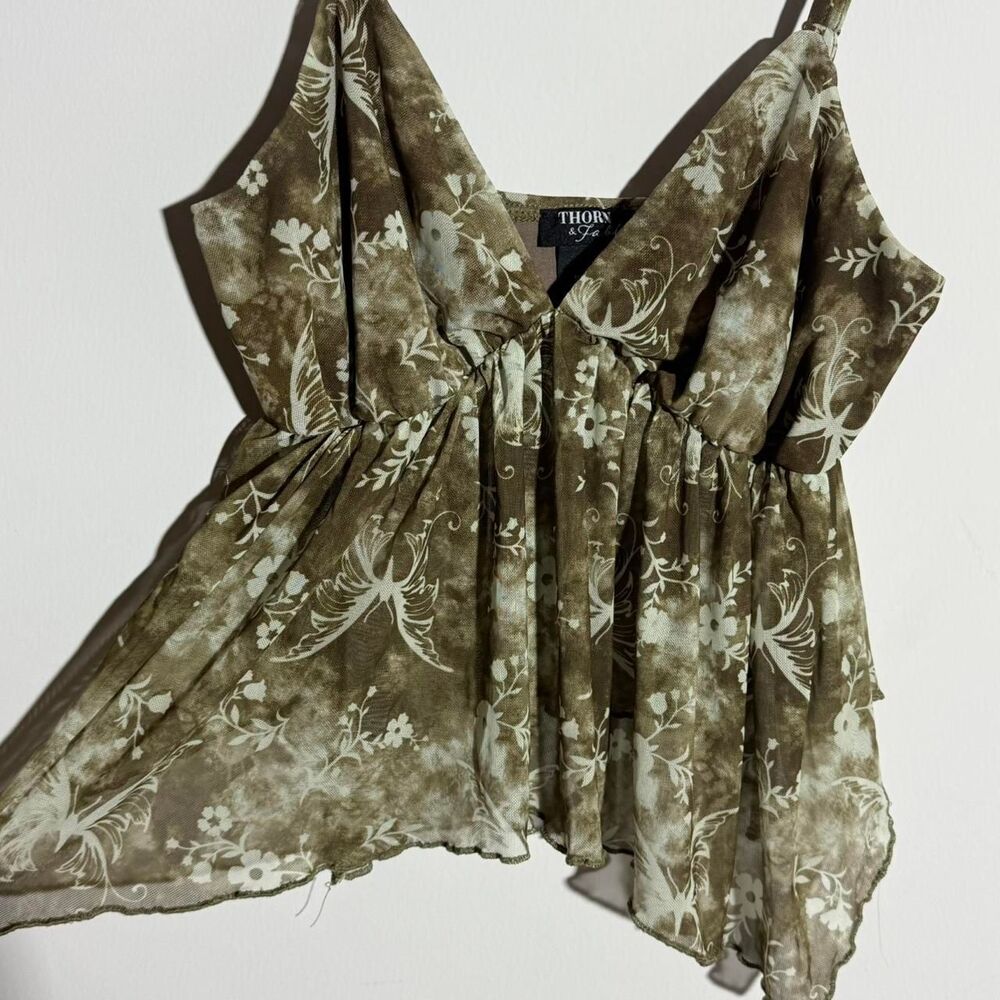 HOT TOPIC Thorn & Fable Beautiful Fairycore green brown | Forest Fairy - Picture 3 of 7